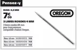 Brico Dépôt Oregon - 3 limes rondes 4 mm offre