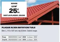Brico Dépôt Dim - plaque acier imitation tuile offre