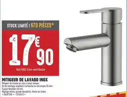 Brico Cash Mitigeur de lavabo inox offre
