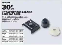 Brico Dépôt Kit 50 fixations ardoise pour bac offre