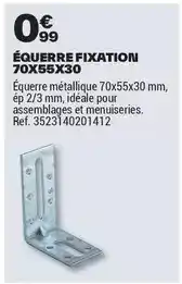 Brico Dépôt Équerre fixation offre