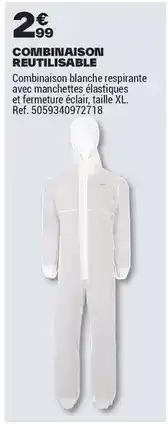 Brico Dépôt Combinaison reutilisabe offre