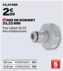 Brico Dépôt A nez de robinet offre