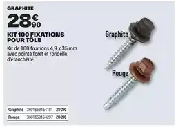 Brico Dépôt Kit 100 fixations pour tôle offre