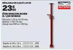 Brico Dépôt Altrad - étai macon acier h.1.5o m offre