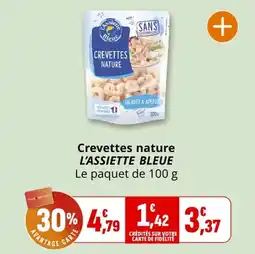 Coccimarket Crevettes nature l'assiette bleue offre