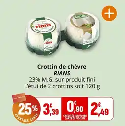 Coccimarket Crottin de chèvre rians offre