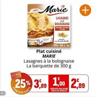Coccimarket Plat cuisiné marie offre