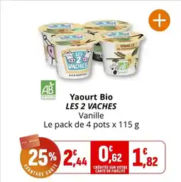 Coccimarket Yaourt bio les 2 vaches offre