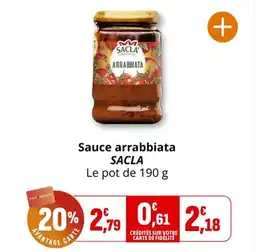 Coccimarket Sauce arrabbiata sacla offre
