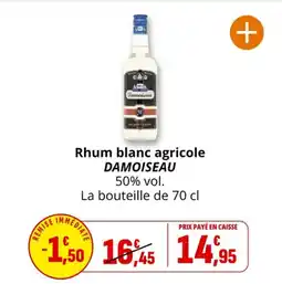 Coccimarket Rhum blanc agricole damoiseau offre