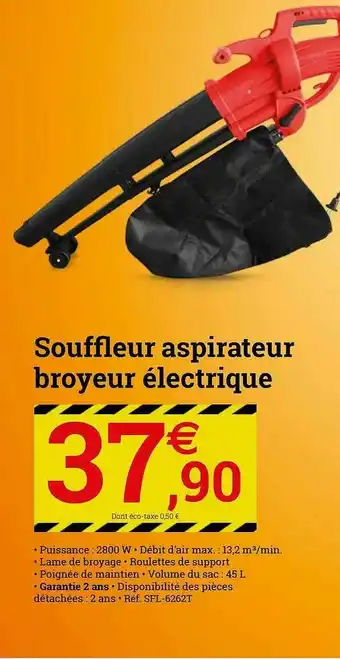 Espace emeraude Souffleur Aspirateur Broyeur électrique offre