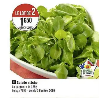 Géant Casino Salade Mâche offre