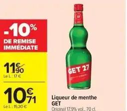 Carrefour Market Liqueur de menthe get offre