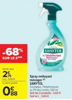 Carrefour Market Spray nettoyant ménager sanytol offre
