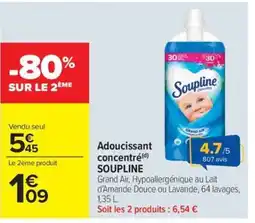 Carrefour Market Adoucissant concentré soupline offre