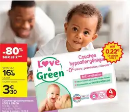 Carrefour Market Couches hypoallergéniques love & green offre