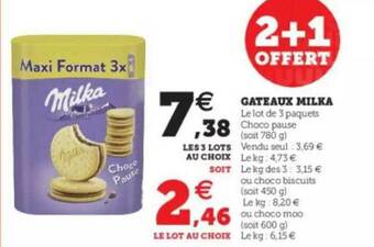 Hyper U Gâteaux Milka offre
