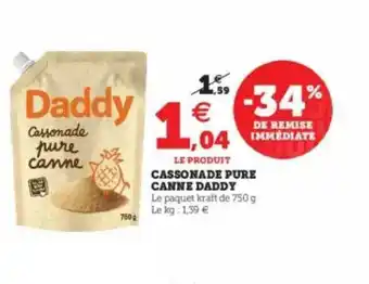 Hyper U Cassonade Pure Canne Daddy offre