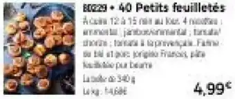 Thiriet 40 Petits feuilletés offre