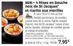 Thiriet 4 Mises en bouche noix de St-Jacques et risotto aux morilles offre