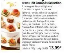 Thiriet 20 canapés sélection offre
