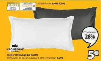 JYSK Taie D'oreiller En Satin Kronborg offre