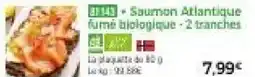 Thiriet Saumon Atlantique fume biologique - 2 tranches offre