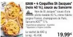Thiriet 4 coquilles st-jacques" noix 40 %, sauce au sancerre offre