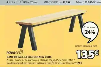 JYSK Banc De Salle à Manger New York Royaloak offre