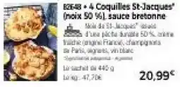 Thiriet 4 Coquilles St-Jacques noix 50 % sauce bretonne offre