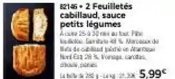 Thiriet 2 Feuilletés cabillaud, sauce offre