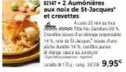 Thiriet 2 aumônières aux noix de st-jacques et crevettes offre