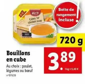 Lidl Bouillons En Cube offre