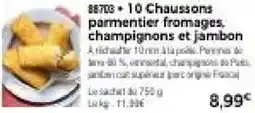 Thiriet 10 Chaussons parmentier fromages. champignons et jambon offre