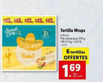 Lidl Tortilla Wraps offre