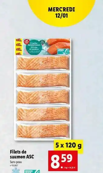 Lidl Filets De Saumon Asc offre