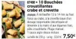 Thiriet 10 Bouchées croustillantes crabe et crevette offre