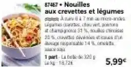Thiriet Nouilles aux crevettes et légumes offre