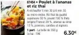 Thiriet Poulet à l'ananas et riz thai offre