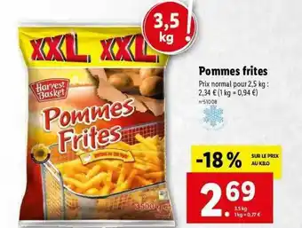 Lidl Pommes Frites Harvest Basket offre