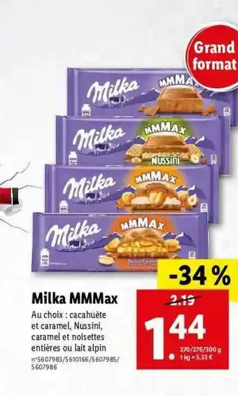 Lidl Milka Mmmax offre