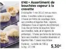 Thiriet Assortiment de bouchées vapeur à la crevette offre