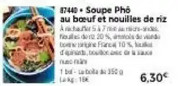 Thiriet Soupe Phō au boeuf et nouilles de riz offre