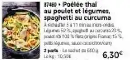 Thiriet Poélée thai au poulet et légumes, spaghetti au curcuma offre