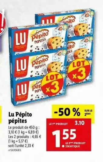 Lidl Lu Pépito Pépites offre