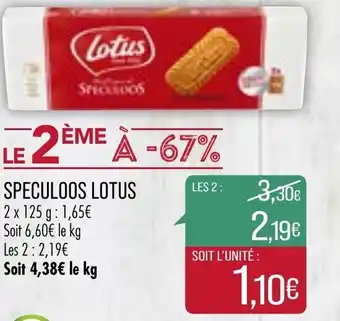 Match Speculoos lotus offre
