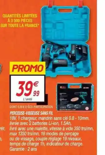 Netto Perceuse-visseuse Sans Fil offre
