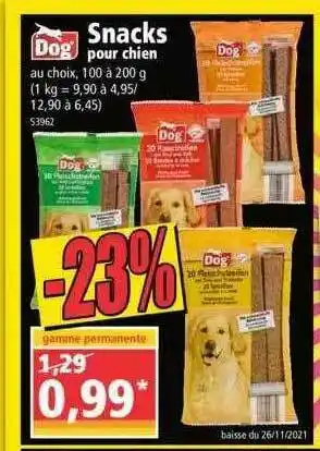 Norma Snacks Pour Chien offre