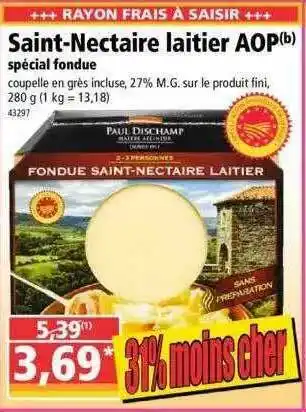 Saint-nectaire Laitier Aop Spécial Fondue